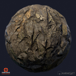 Cliff rock substance material ball
